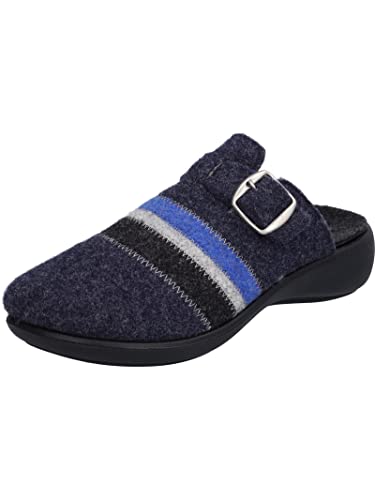 Westland Damen Pantoffeln Korsika 347,Weite G 1/2 (Normal),Wechselfußbett,House-Slipper,schlapfen,drinnen,Indoor,Blau (Jeans-Multi),43 EU / 9 UK von Westland