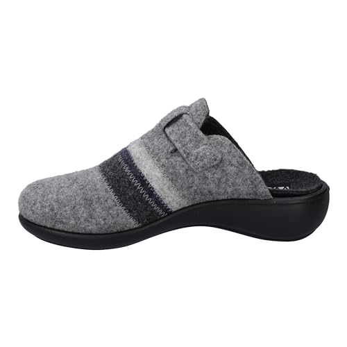 Westland Damen Pantoffeln Korsika 347,Weite G 1/2 (Normal),Wechselfußbett,treter,finken,schlapen,Home-Slipper,grau-Multi,41 EU / 7 UK von Westland