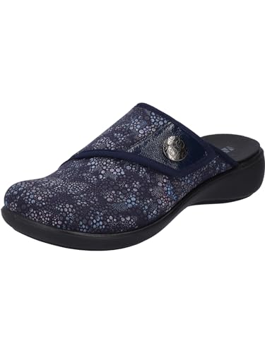 Westland Damen Pantoffeln Korsika 348,Weite G 1/2 (Normal),Wechselfußbett,treter,finken,schlapen,Home-Slipper,dunkelblau,38 EU / 5 UK von Westland
