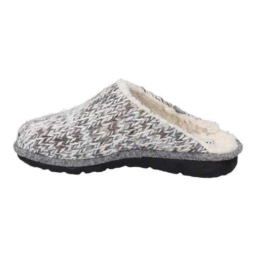 Westland Damen Pantoffeln Lille 108, Frauen Hausschuhe,Weite G (Normal),treter,finken,schlapen,Home-Slipper,patschen,grau-Kombi,39 EU / 6 UK von Westland