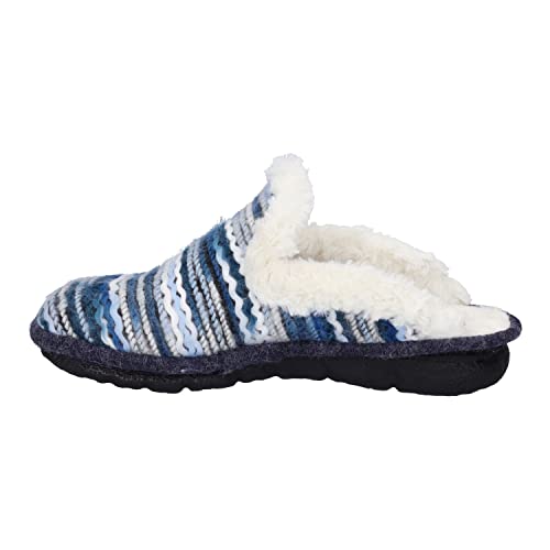 Westland Damen Pantoffeln Lille 126, Frauen Hausschuhe,Weite G (Normal),schluepfschuhe,Slip-ons,Backless Slipper,blau-Multi,38 EU / 5 UK von Westland