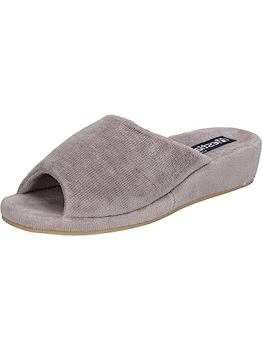 Westland Damen Pantoffeln Marseille, Frauen Hausschuhe,Weite G (Normal),bequem,Schlupfschuhe,schluepfschuhe,Slides,Slip-ons,grau,41 EU / 7 UK von Westland