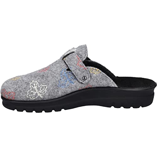 Westland Damen Pantoletten Metz 390, Frauen Hausschuhe,Weite G (Normal),schlapen,Home-Slipper,House-Slipper,hellgrau-Multi,41 EU / 7 UK von Westland