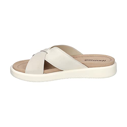 Westland Damen Riemchensandalen Albi 05,Weite G (Normal),Wechselfußbett,offene schuhe,sandaletten,sommersandalen,flach,Weiß (offwhite),40 EU / 6.5 UK von Westland