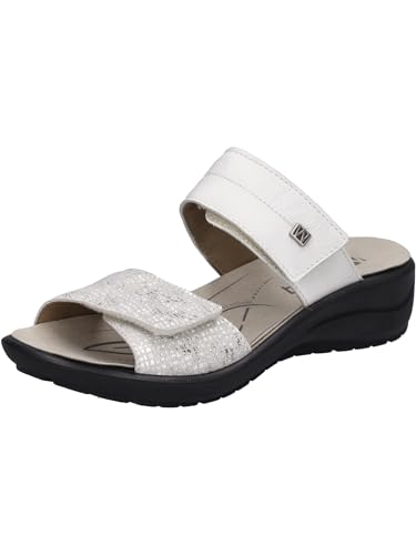 Westland Damen Riemchensandalen Annecy 06,Weite G (Normal),Wechselfußbett,Sandaletten,Sommersandalen,bequem,flach,Weiss-Kombi,36 EU / 3 UK von Westland