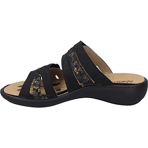 Westland Damen Riemchensandalen Ibiza 83,Weite G (Normal),Wechselfußbett,Sandaletten,Sommersandalen,bequem,flach,schwarz-Kombi,35 EU / 2.5 UK von Westland