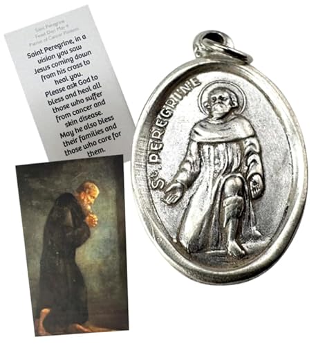 Westmon Works Heiliger Wander-Medaillen-Set, italienisches Metall-Medaillon mit Heilig-Gebetskarte Westmon Works Heiliger Wander-Medaillen-Set, italienisches Metall-Medaillon mit Heilig-Gebetskarte von Westmon Works