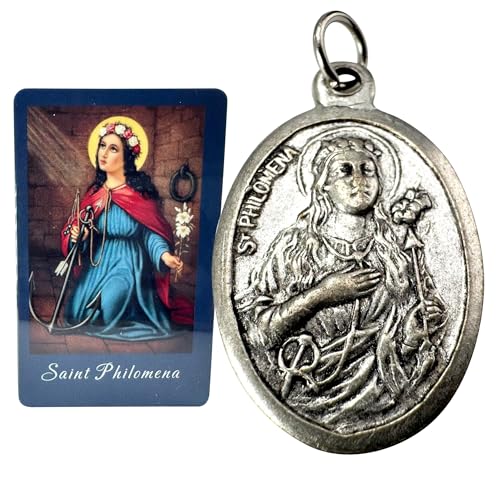 Westmon Works Medaillen-Set, italienisches Metall-Medaillon mit Heilig-Gebetskarte Westmon Works Medaillen-Set, italienisches Metall-Medaillon mit Heilig-Gebetskarte von Westmon Works