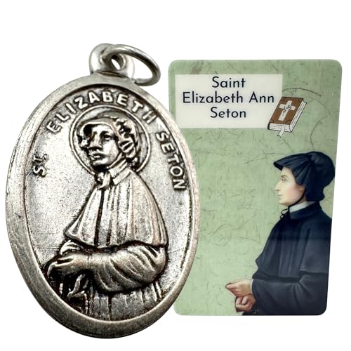 Westmon Works Medaillen-Set St. Elizabeth Ann Seton, italienisches Metall-Medaillon mit in den USA hergestellter Heiligengebet Westmon Works Medaillen-Set St. Elizabeth Ann Seton, italienisches Metall-Medaillon mit in den USA hergestellter Heiligengebet von Westmon Works