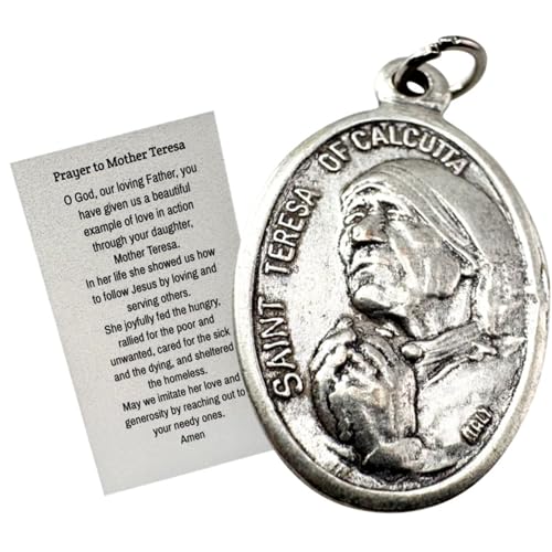Westmon Works Medaillen-Set St. Teresa von Kalkutta, italienisches Metallmedaillon mit Heiliger Karte Westmon Works Medaillen-Set St. Teresa von Kalkutta, italienisches Metallmedaillon mit Heiliger Karte von Westmon Works