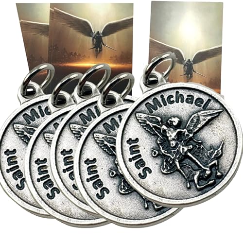 Westmon Works St. Michael Medaillen-Set, italienische Metallanhänger mit Heiligen Karten, je 5 Stück Westmon Works St. Michael Medaillen-Set, italienische Metallanhänger mit Heiligen Karten, je 5 Stück von Westmon Works
