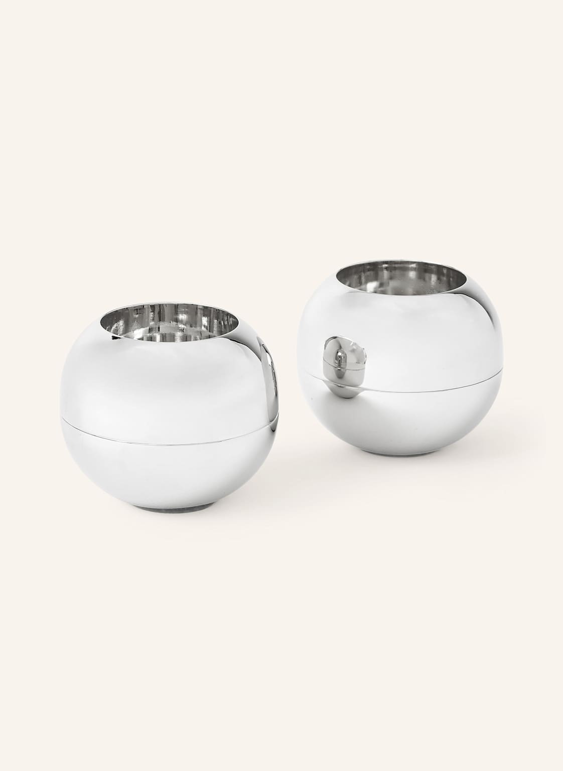 Westwing Collection 2er-Set Kerzenhalter Celona silber von Westwing Collection