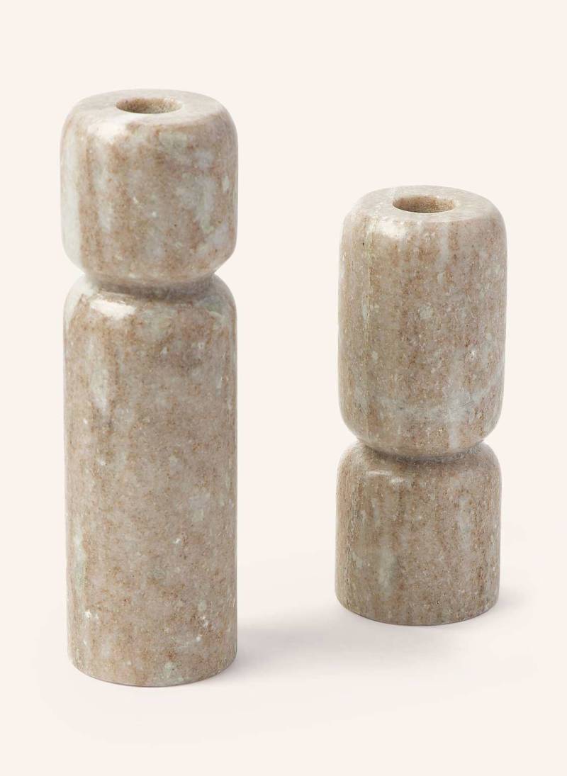 Westwing Collection 2er-Set Kerzenhalter Como beige von Westwing Collection