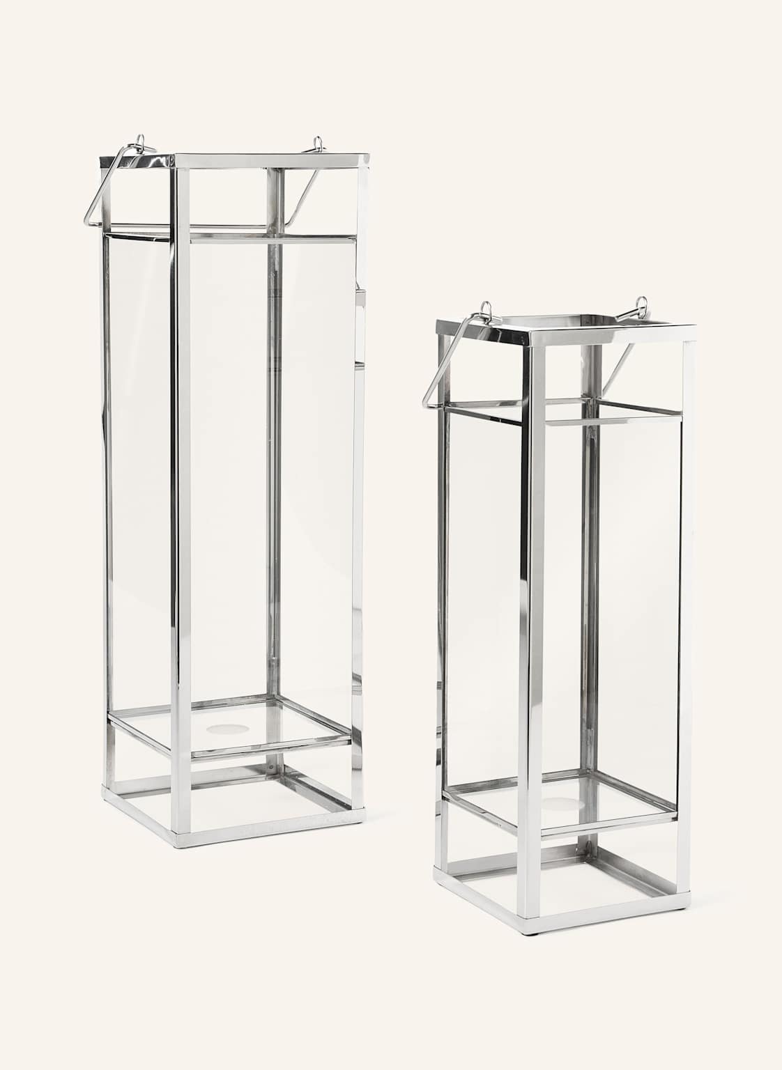 Westwing Collection 2er-Set Laternen Nathan silber von Westwing Collection