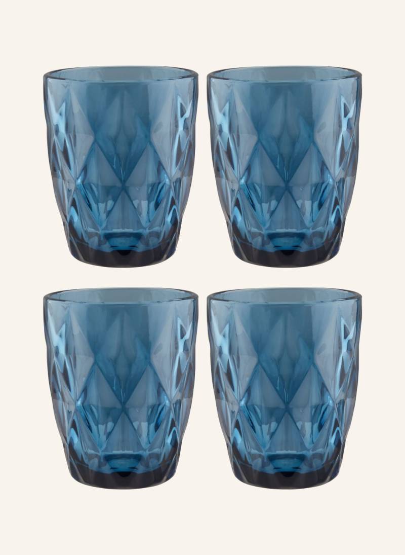 Westwing Collection 4er-Set Trinkgläser Colorado blau von Westwing Collection