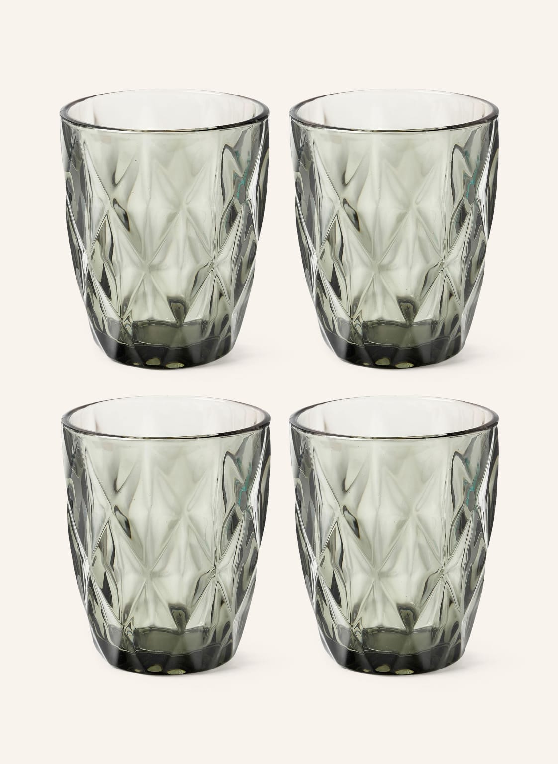 Westwing Collection 4er-Set Trinkgläser Colorado grau von Westwing Collection