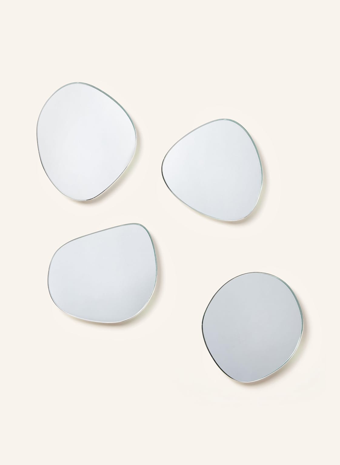 Westwing Collection 4er-Set Untersetzer Lio silber von Westwing Collection