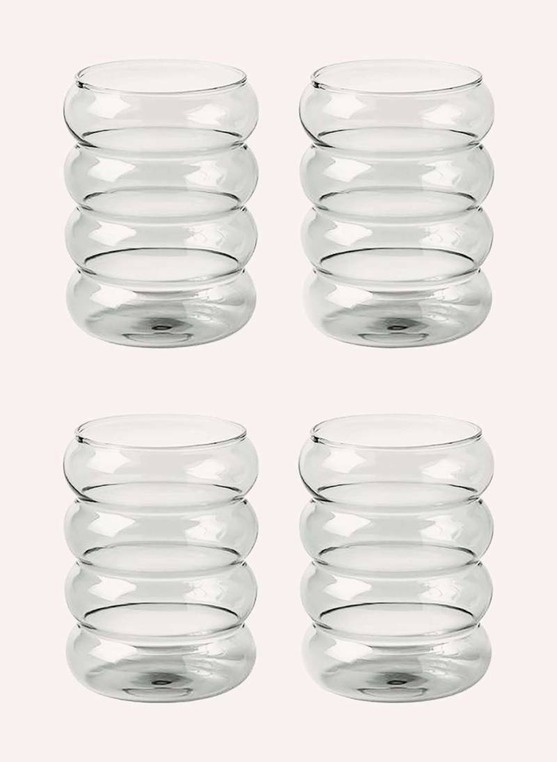 Westwing Collection 4er-Set Wassergläser Bubbly grau von Westwing Collection