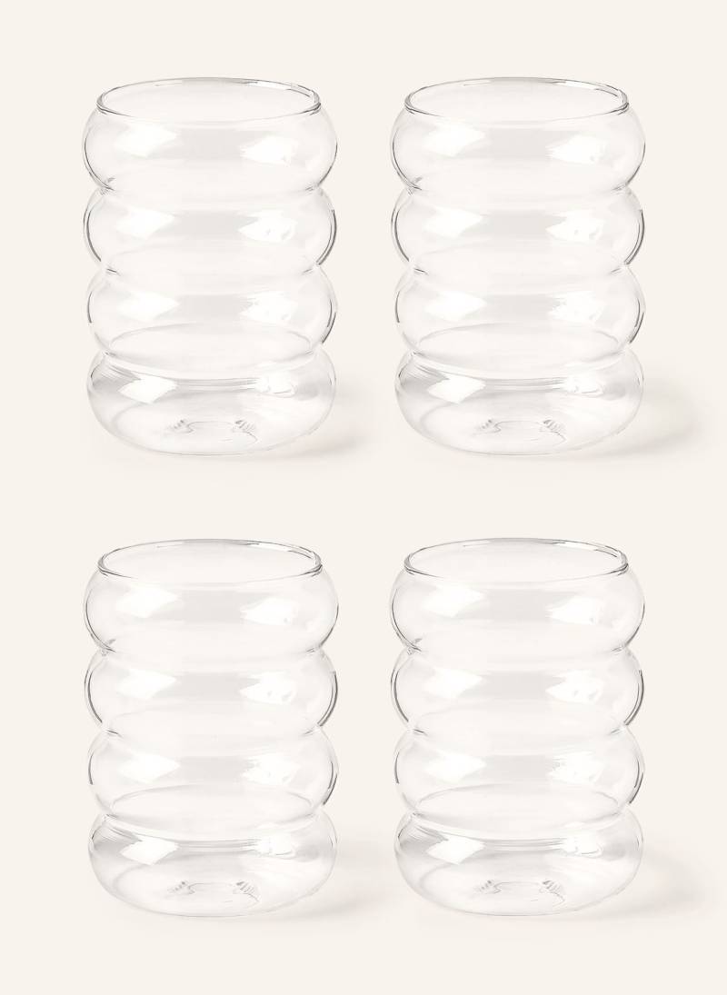 Westwing Collection 4er-Set Wassergläser Bubbly transparent von Westwing Collection