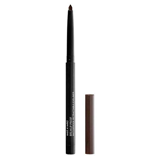 Wet n Wild, Megalast einziehbarer Eyeliner, Gel-Eyeliner mit kräftigem Finish und langanhaltendem Effekt für 16 Stunden, Augen-Make-up, Pigmentierte und Schmierfreie Formel, Black Brown von Wet n Wild