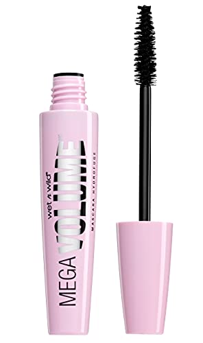 Wet n Wild, Mega Volume Mascara, volumenverdichtende Wimperntusche, Fasern-Spiral-Applikator und Quick-Loading-Formel für maximales Volumen, angereichert mit Vitamin-E, Very Black von Wet n Wild