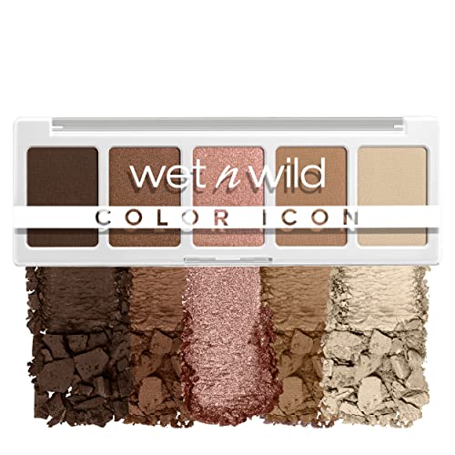 Wet n Wild, Color Icon 5-Pan Palette, Lidschatten Palette, 5 hochpigmentierte Farben für das alltägliche Make-up, langanhaltende und leicht zu verblendende Formel, Walking On Eggshells von Wet n Wild