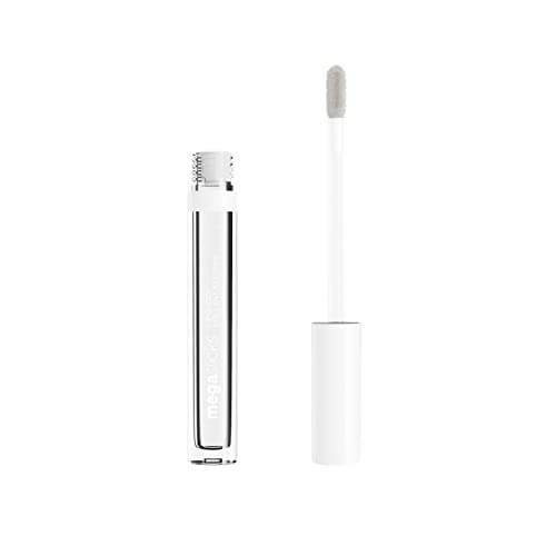 Wet 'n' Wild, Mega Slicks Lip Gloss, Extra Glänzender Lippenstift mit Heller und Strahlender Textur für Weiche, Volle, Gesunde Lippen, Formel mit Hyaluronsäure und Veganem Kollagen, Crystal Clear von Wet n Wild