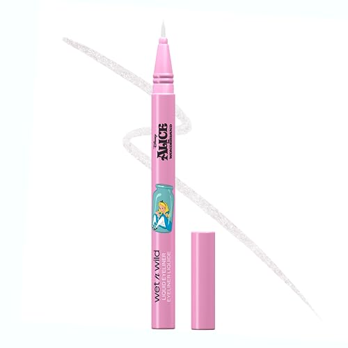 Wet n Wild Alice im Wunderland Flüssiger Eyeliner mit flexiblem Pinsel für ultimative Präzision, halbtransparente aufbaubare Formel und superfeinem Glitzer-Finish für einen funkelnden Augen-Look von Wet n Wild