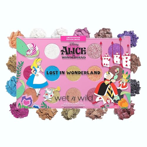 Wet n Wild Alice im Wunderland Hyperpigmentierter Lidschatten mit cremigem mattem Finish, schimmernde Lidschatten, Satin-Schatten, mehrdimensionaler Glanz für die Augen von Wet n Wild