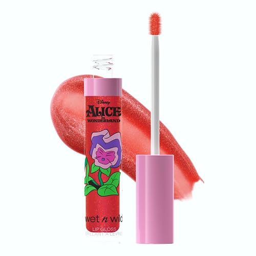 Wet n Wild Alice im Wunderland Lip Gloss, Hochglänzend und Leicht Getönt für das Ultimative Spiegel-Finish, Angereichert mit Vitamin E, Sonnenblumensamen und Arganöl, Kein Unkraut-Ton von Wet n Wild