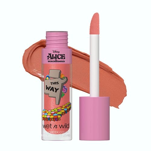 Wet n Wild Alice im Wunderland Lip & Cheek Color, Cremig Natürliches Aussehen für Lippen und Wangen, Gewichtslose Formel, die nahtlos verblendet, Dieser Weg Farbton von Wet n Wild