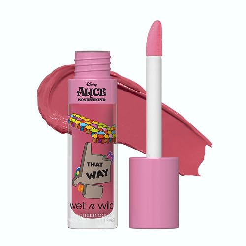 Wet n Wild Alice im Wunderland Lip & Cheek Color, cremig natürlicher Look für Lippen und Wangen, gewichtslose Formel, die nahtlos verblendet, That Way Farbton von Wet n Wild