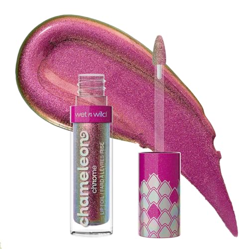 Wet n Wild Chameleon Chrome Lip Foil, Lichtreflektierender Lip Gloss, Schillerndes Finish für einen Multidimensionalen Glanz, Nicht Klebende Textur, Celestial Dance von Wet n Wild