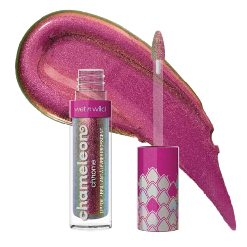 Wet n Wild Chameleon Chrome Lip Foil, Lichtreflektierender Lip Gloss, Schillerndes Finish für einen Multidimensionalen Glanz, Nicht Klebende Textur, Celestial Dance Wet n Wild Chameleon Chrome Lip Foil, Lichtreflektierender Lip Gloss, Schillerndes Finish für einen Multidimensionalen Glanz, Nicht Klebende Textur, Celestial Dance von Wet n Wild