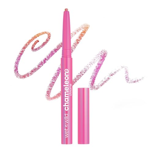 Wet n Wild Chameleon Chrome Eyeliner, Wasserfest und Einziehbar, Lichtreflektierende Pigmente für eine Dynamische Farbveränderung, Wischfest, 18 Stunden Haltbarkeit, Planet Disco von Wet n Wild