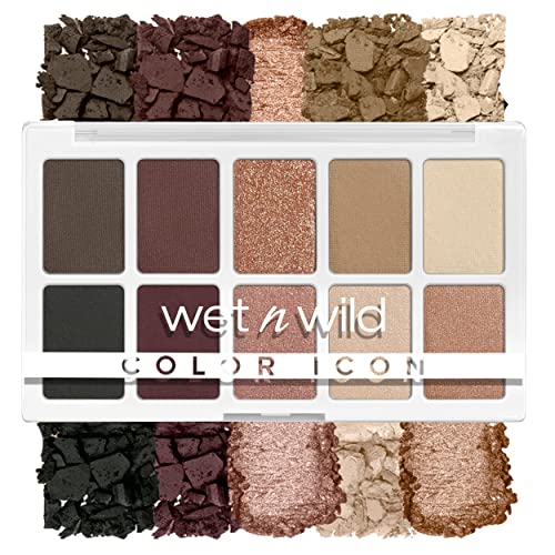 Wet 'n' Wild, Color Icon 10-Pan Palette, Lidschatten Palette, 10 hochpigmentierte Farben für das alltägliche Make-up, langanhaltende und leicht zu verblendende Formel, Nude Awakening von Wet n Wild