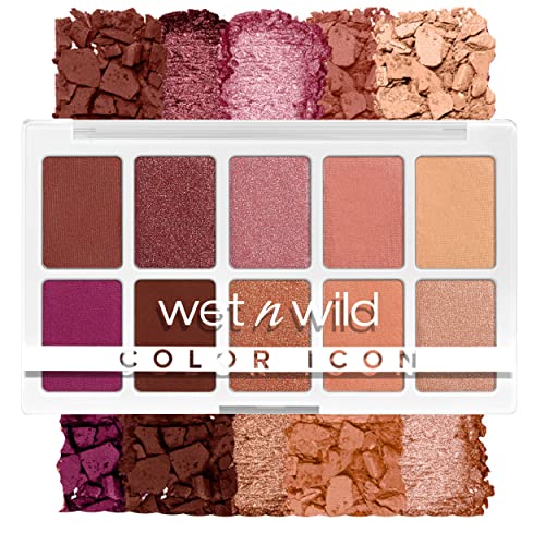 Wet n Wild, Color Icon 10-Pan Palette, Lidschatten Palette, 10 hochpigmentierte Farben für das alltägliche Make-up, langanhaltende und leicht zu verblendende Formel, Heart & Sol von Wet n Wild