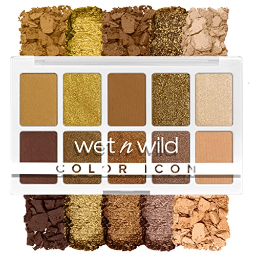 Wet 'n' Wild, Color Icon 10-Pan Palette, Lidschatten Palette, 10 Hochpigmentierte Farben für das alltägliche Make-up, langanhaltende und leicht zu verblendende Formel, Call Me Sunshine von Wet n Wild