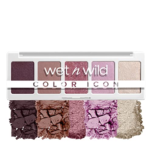 Wet n Wild, Color Icon 5-Pan Palette, Lidschatten Palette, 5 Hochpigmentierte Farben für das alltägliche Make-up, langanhaltende und leicht zu verblendende Formel, Petalette von Wet n Wild