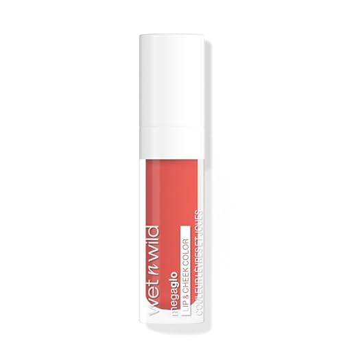 Wet n Wild Mega Glo Lip & Cheek Color, Lippen- und Wangenfarbe mit Zartmattem Finish, Leichte und Aufbaubare Formel für eine Natürlich Wirkende Röte, Coral Dream von Wet n Wild