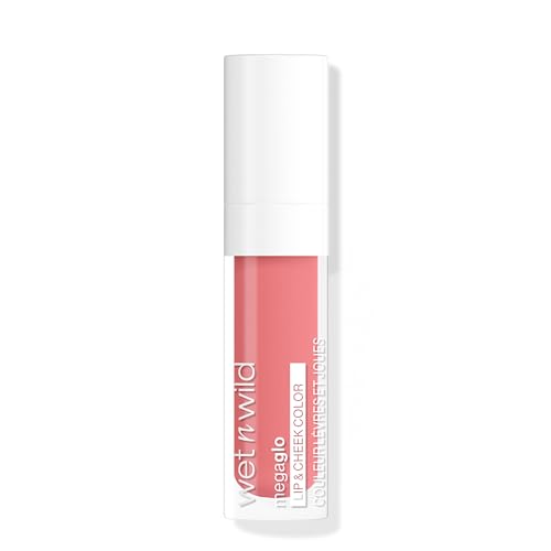 Wet n Wild Mega Glo Lip & Cheek Color, Lippen- und Wangenfarbe mit Zartmattem Finish, Leichte und Aufbaubare Formel für eine Natürlich Wirkende Röte, Rosige Romantik von Wet n Wild