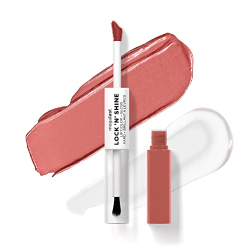 Wet n Wild Megalast Lock n' Shine, Dual-Ended Lip Color and Clear Gloss, Vitamin E and Jojoba Oil Enriched Formula, Nude Illusion Shade von Wet n Wild