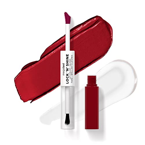 Wet n Wild Megalast Lock n' Shine, Dual-Ended Lip Color and Clear Gloss, Vitamin E and Jojoba Oil Enriched Formula, Red-Y-For Me Shade von Wet n Wild