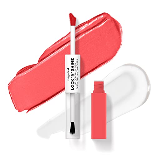 Wet n Wild Megalast Lock n' Shine, Dual-Ended Lip Color and Clear Gloss, Vitamin E and Jojoba Oil Enriched Formula, Shining Hybiscus Shade von Wet n Wild