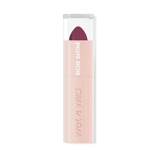 Wet n Wild Rich Satin Lip Color, Langanhaltender Lippenstift mit Satin-Finish, Feuchtigkeitsspendender, nicht austrocknender Formel und Pigmentierung mit samtweicher Textur, Berried Life von Wet n Wild