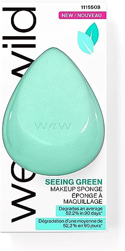 wet n wild Seeing Green Makeup Sponge, Beauty Blender für Müheloses Auftragen von Makeup - Großflächig und für Kleine Details. Umweltfreundliche Entsorgung von Wet n Wild