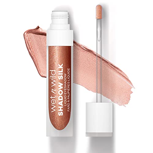 wet n wild Shadow Silk Liquid Eyeshadow, Hochpigmentierter Flüssig-Lidschatten mit Schimmerfinish, Schnell Trocknend, Einfaches Auftragen mit Stiftapplikator, Farbton Heart Of Rose Gold von Wet n Wild