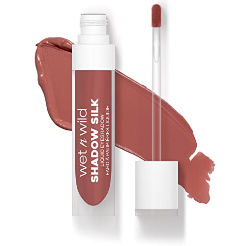 Wet n Wild Shadow Silk Liquid Eyeshadow, Hochpigmentierter Flüssig-Lidschatten mit Schimmerfinish, Schnell Trocknend, Einfaches Auftragen mit Stiftapplikator, Farbton Mauve Over Pink von Wet n Wild