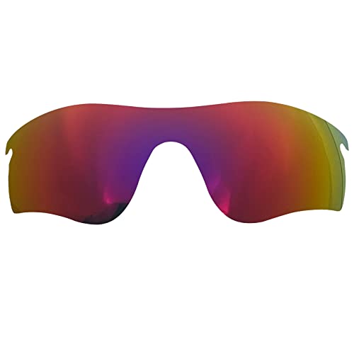Ersatzgläser für Oakley RadarLock Path Sunglass Polarisiert Dicke 1.5mm Salzprävention Ölfest (dark red) - von Wetnenss