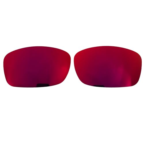 Wetnenss Replacement Lenses for Fives Squared OO9238 | Fives Squared Asian Fit(AF) OO9214/1.5mm polarized/easy to install (dark red) von Wetnenss